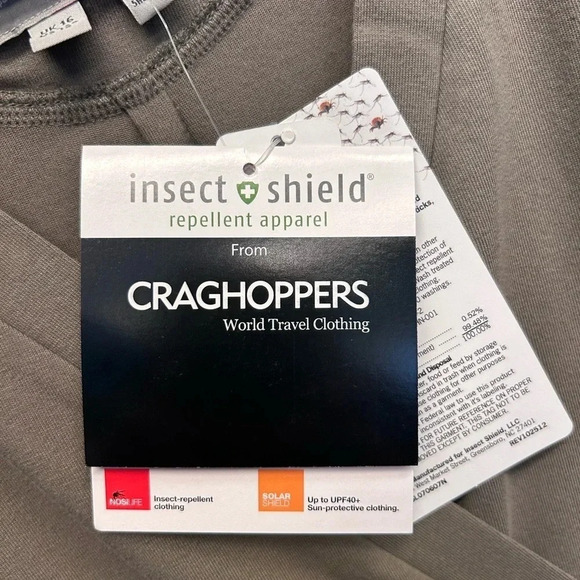 Craghoppers Nosilife Gabriela Jersey Insect Shield Repellent UPD40+ Dress NWT - Picture 8 of 13
